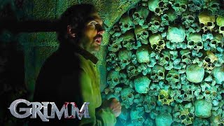 Monroe and Nick Fall Into the Ancient Catacomb | Grimm