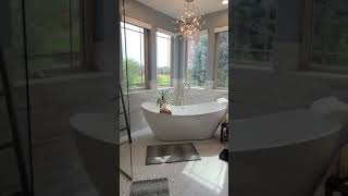 Luxury Bathroom Remodel Large Master Bathroom With Free Standing Tub And 9 Peace Shower Spa