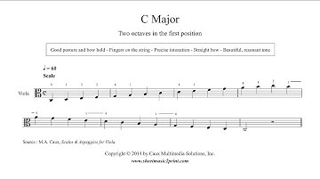 Viola : C Major Scale & Arpeggio - Grade 1