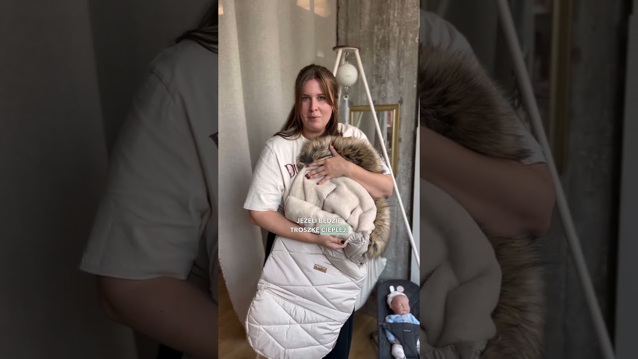 Śpiwór do wózka wełniany dla noworodka i dziecka Zaffiro