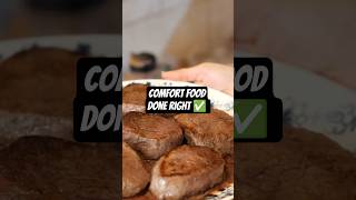 Filet mignon meets mac and cheese (it shouldn't work but it does) #foodhacks #steak #shorts