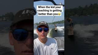 Kid is killing it a little too much!🤣#shorts #wakesurfing #wakesurf #kids Profile