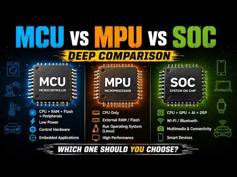 MCU vs MPU vs SoC Explained | What's the Difference?