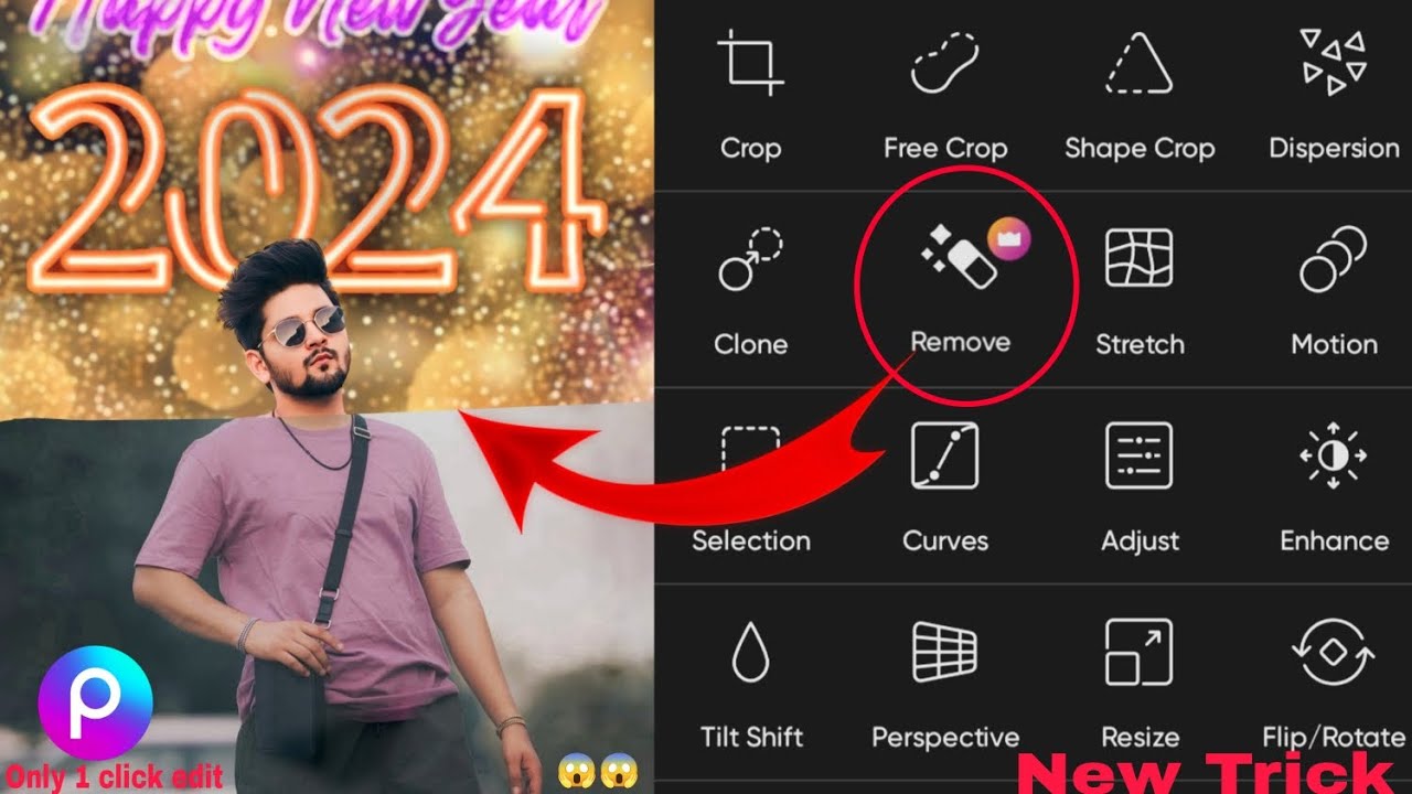2024 photo editing karne ka sabse aasan trick happy New year 2024