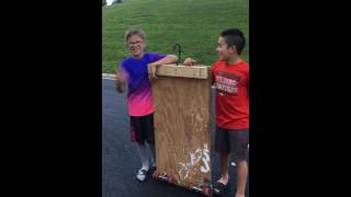 Homemade hoverboard trailer