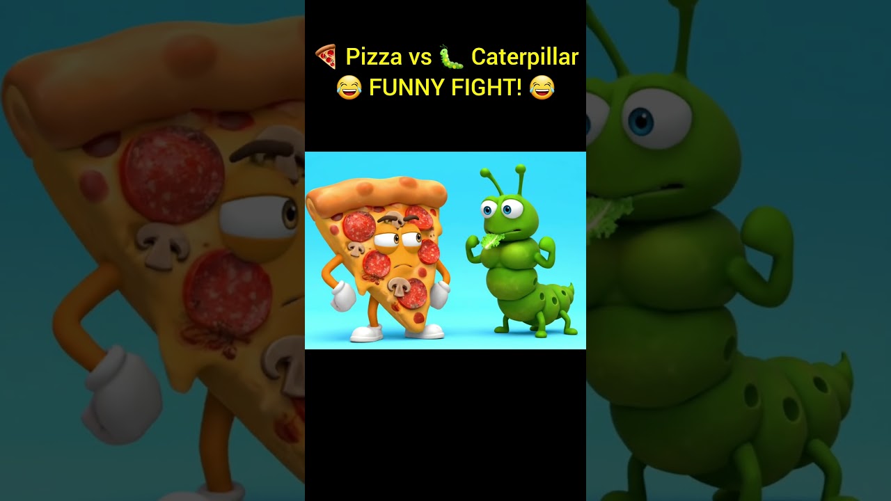 🍕 Pizza vs Caterpillar 🐛 | Funny Food Fight Comedy | 😂 | Funny Food World
