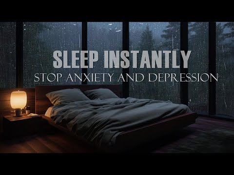 Rain Sounds and Rooftop Piano Music to Help You Sleep Better💤 SLEEP INSTANTLY | Relaxing Sleep Music