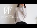 DIY Ribbed Knit Turtleneck Top From Scratch | High Neck Knit Top Sewing Tutorial