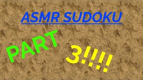 ASMR Sudoku Part 3!! (Whispering)