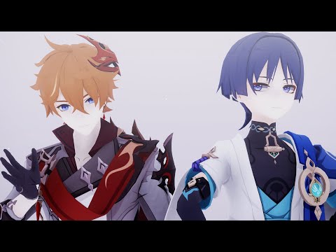 【原神MMD】絶対敵対メチャキライヤー【放浪者＆タルタリヤ】