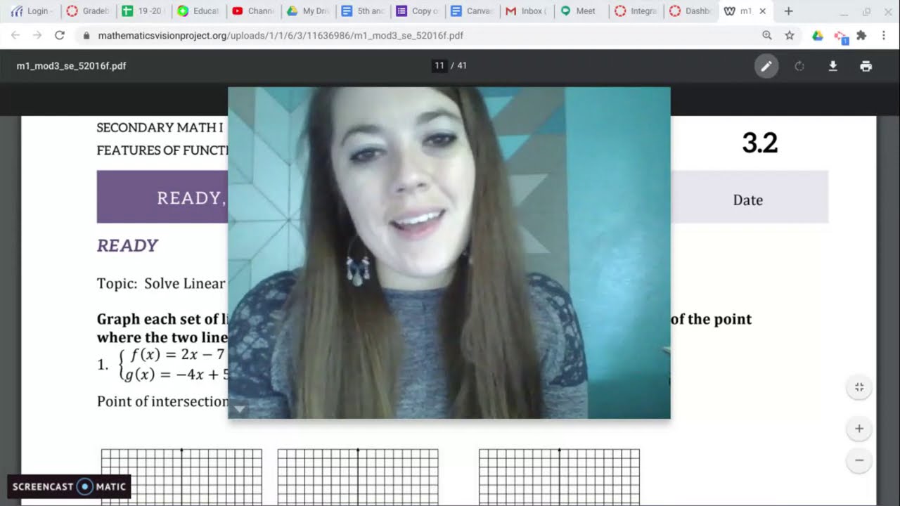 Week 7 IM 1 3.2 Floating Down the River YouTube