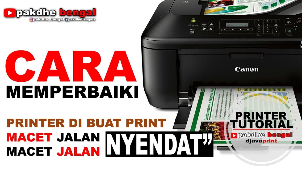 CARA MEMPERBAIKI printer ketika di buat ngeprint macet macet, printer