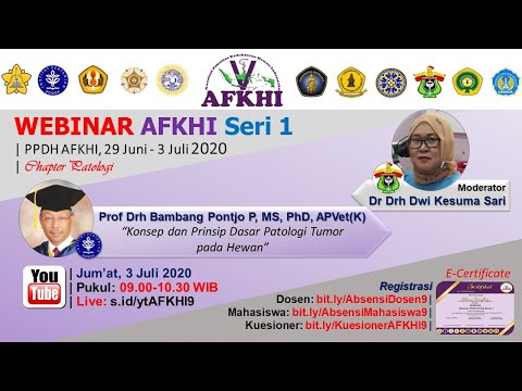 Webinar AFKHI | Sesi #1.9 Jumat 3 Juli 2020 | Patologi