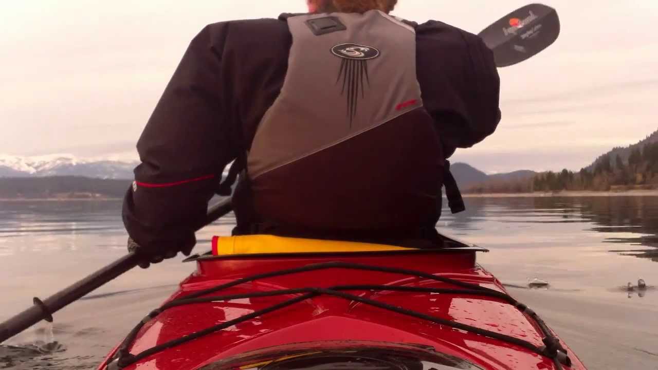 Paddling the eddyline Journey kayak on Lake Pend Oreille YouTube