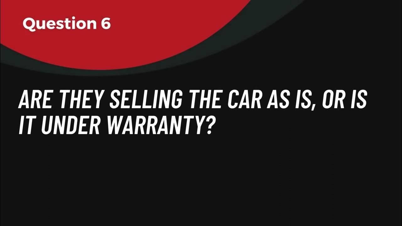 Top 15 Questions To Ask When Buying A Car From Dealership YouTube