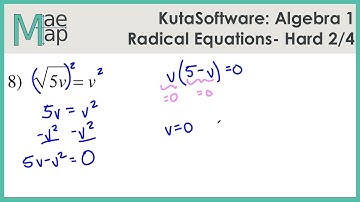 KutaSoftware: Algebra 1- Radical Equations Hard Part 2