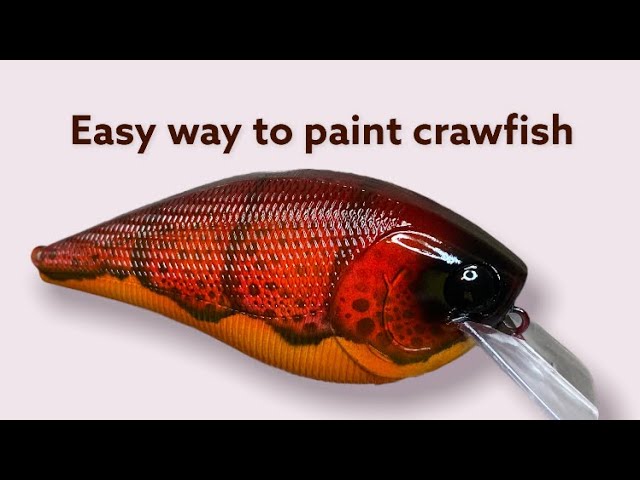 Lure Painting - Crusty Red Crawfish Crankbait - Easy Beginner Bait Painting  