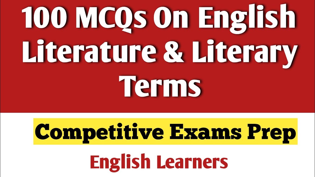 100 MCQs on English Literature & Literary Terms | Competitive Exam | UGC NET, UPLT, CSS, PMS, PGTRB
