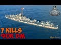 World of WarShips | Jervis | 7 KILLS | 90K Damage - Replay Gameplay 1080p 60 fps