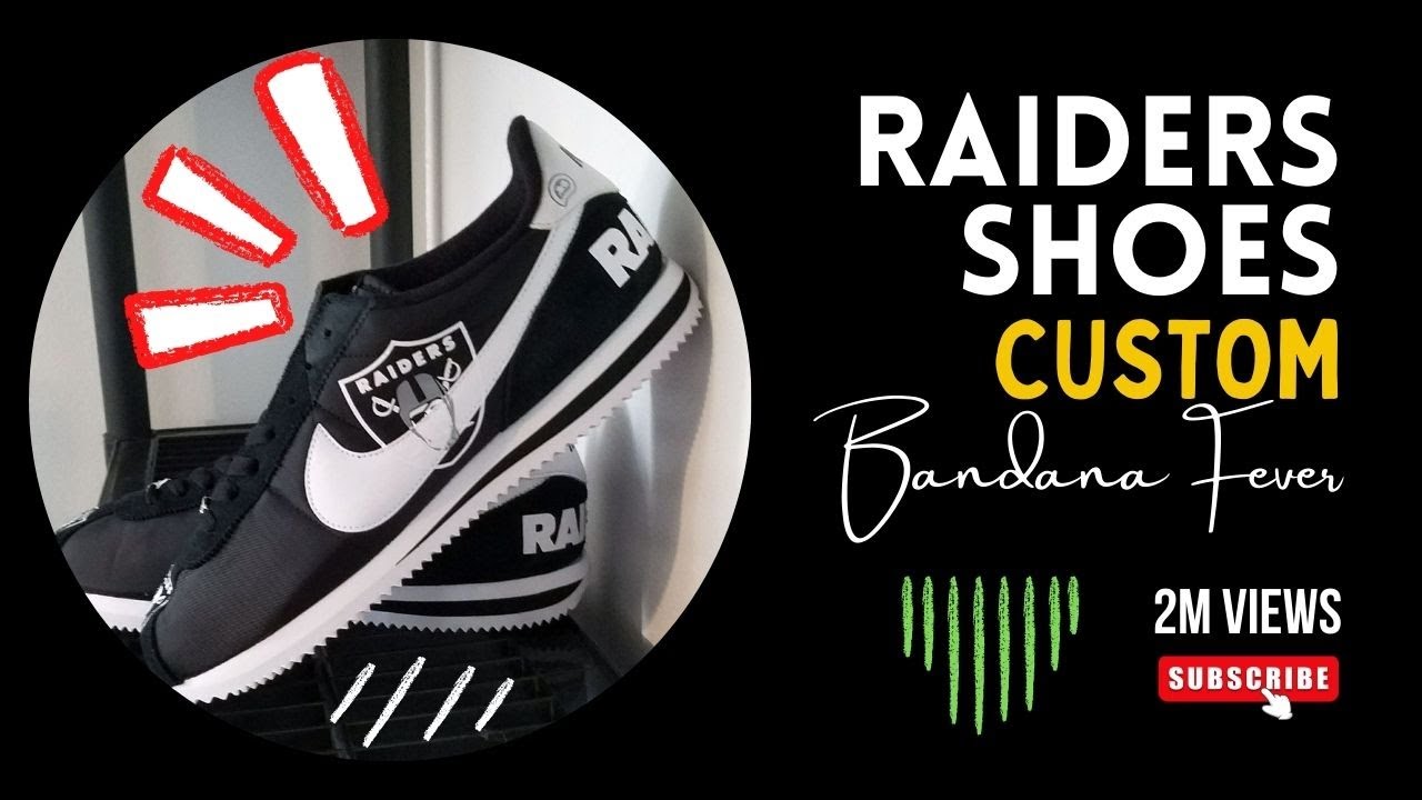 Black Bandana Teardrops Custom Nike Cortez Shoes NBW Sides - Bandana Fever