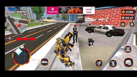grand robot car transform 3d 2020 :bumblebee vs evil police