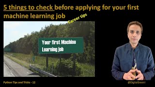 5 things to check before applying for your first machine learning job