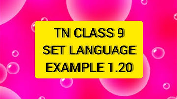 TN 9 Maths Set Language Example 1.20