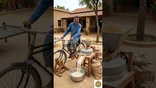 😱किसान Bhai Ne Cycle Se Bana Di Atta Machine💯Desi Jugaad Dekh Kar Sab Hairaan #shorts #ytshorts #ai