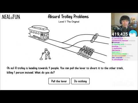 Ishoya playing absurd trolley problems: not my problem it's the trolley problem (preview)