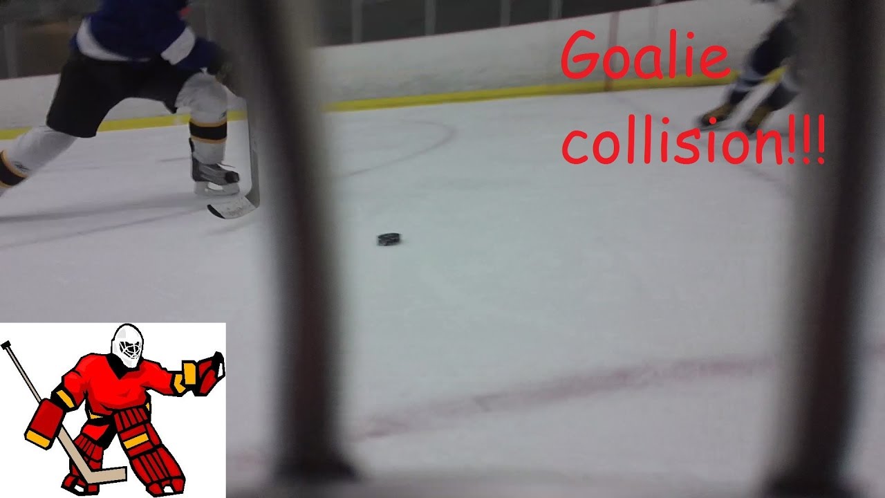 Goalie gets hit!? POV ice hockey goaltending YouTube