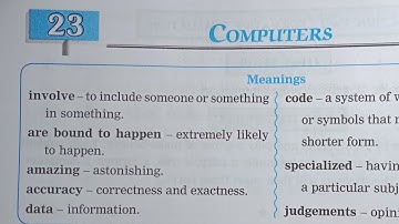 4th Standard English Workbook Chp 23 Computers @omeducation8606