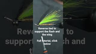 Fly tying tip - placing the wing over reverse materials | #flytying #flytyingtutorial #shorts