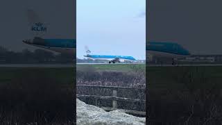 KLM E190 takeoff from LBA #klm #lba #jet2 #planespotting #aviation