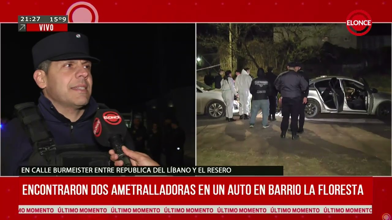 Encontraron dos ametralladoras en un auto en Barrio La Floresta