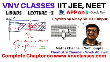 Liquids Lecture-2 Physics Class 11 | IIT JEE, NEET | Vinay IIT Kanpur Alumni