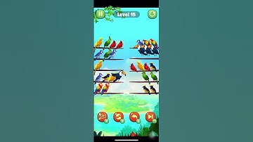Color Bird Sort Puzzle Game Level 15 #shorts