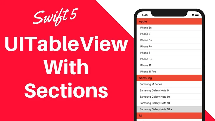 Swift 5 - How to Create UITableView with multiple sections in iOS