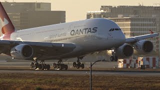 QANTAS A380 Sunrise Landing | Los Angeles LAX