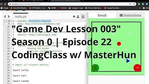 "Game Dev Lesson 003" | S0 | E22 | CodingClass w/ MasterHun