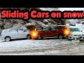 Cars  sliding #slidingonSnow II Be careful on snow II #Shimla #kufri snowfall