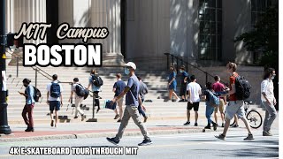 [4K] Boston E-Skateboard through MIT Campus (ASMR City)