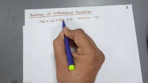 Damped Free Vibrations with viscous damping derivation