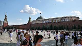 Moscow, Russia - August 17, 2025: Red Square showing crowd visiting Moscow Kremlin