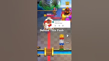 CAN YOU DEFEND THIS LITTLE ELIXIR GOLEM PUSH..?? 🤠😳 #clashroyale #shorts