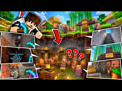 😱 ¿Qué encontré debajo de esta aldea en Minecraft?