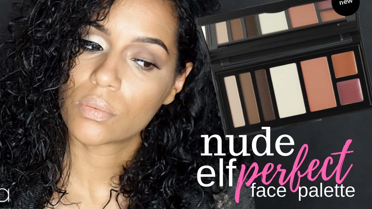 e l f Perfect Face NUDE Palette DAY to NIGHT Demo + Review