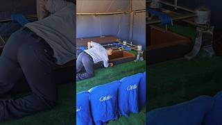 The Final Touches  #Tent #gravesite #Committal #burial #grave #concrete #funeral #military #vault