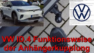 VW ID.4 Funktionsweise der ANHÄNGERKUPPLUNG - YouTube
