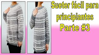 Suéter para hombre a crochet parte #3 