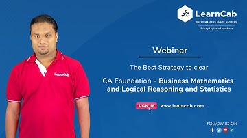 The Best Strategy to Clear CA Foundation - Business Mathematics & Statistics | Prof. Asif Pazheri